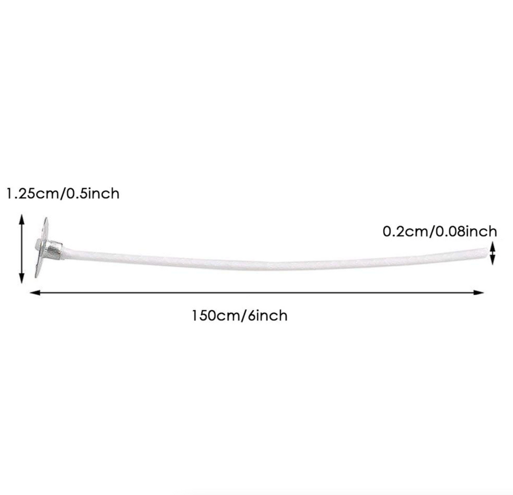 6-Inch Pre-Tabbed Cotton Candle Wicks, 100-Pack
