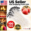 6-Inch Pre-Tabbed Cotton Candle Wicks, 100-Pack