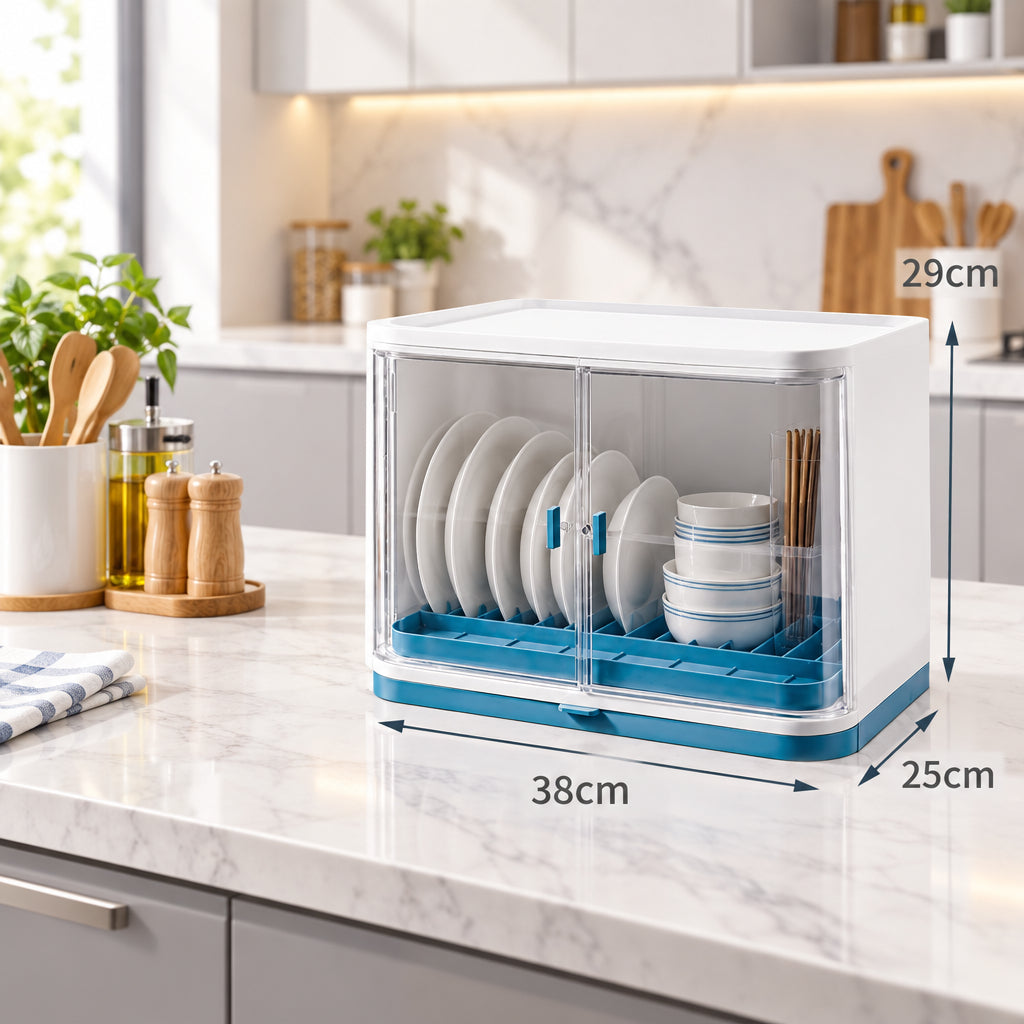Compact Kitchen Dish Organizer