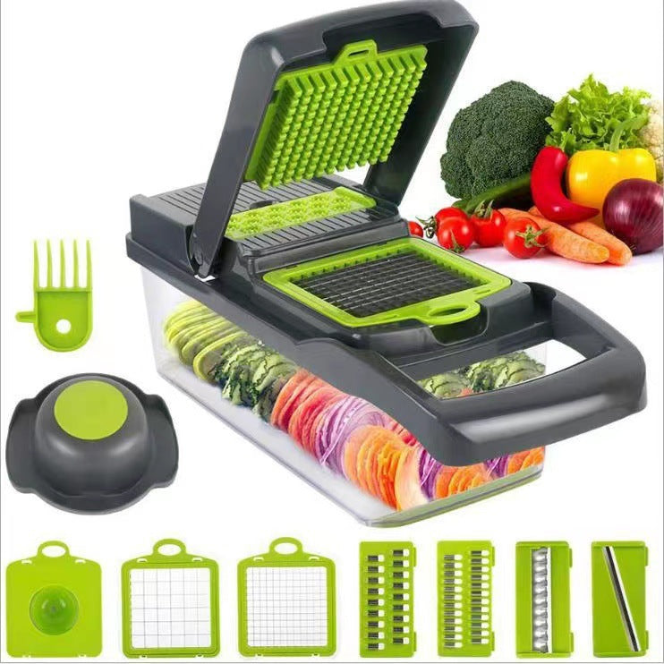 Multifunctional vegetable cutting artifact
