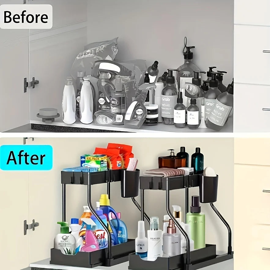 Space-Saving Pull-Out Under Sink Organizer