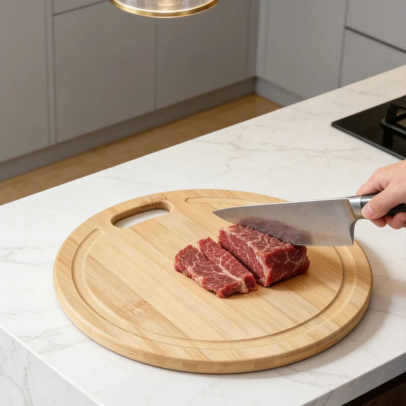 Thick Natural Bamboo Cutting Board – Anti-Mold & Multipurpose