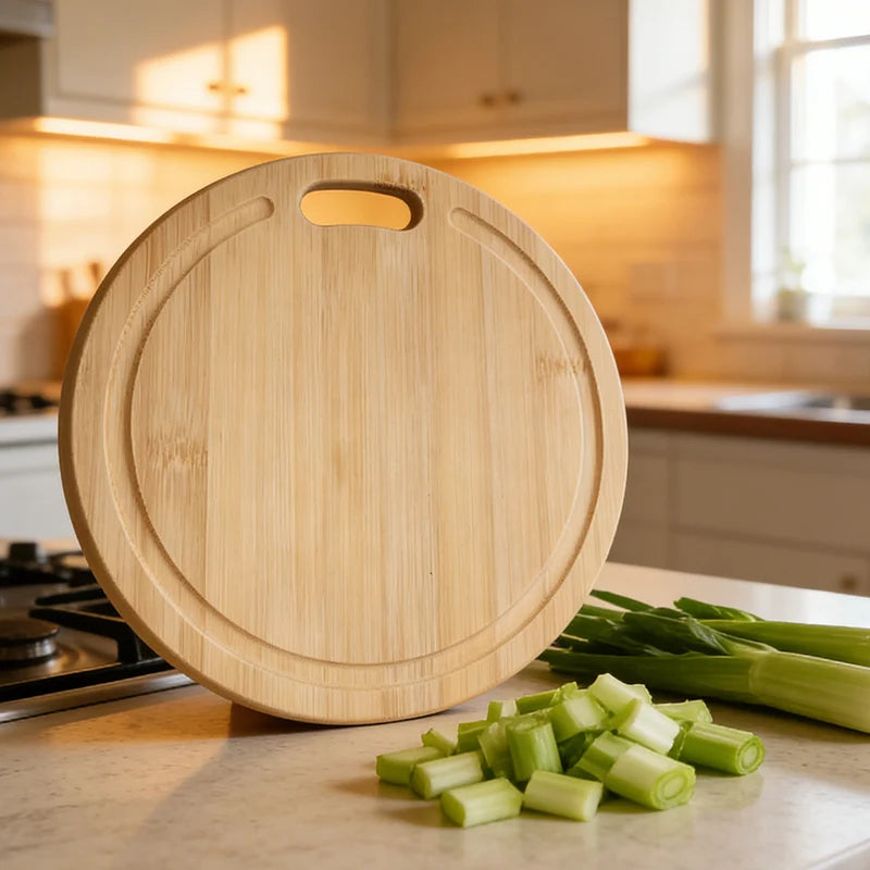 Thick Natural Bamboo Cutting Board – Anti-Mold & Multipurpose
