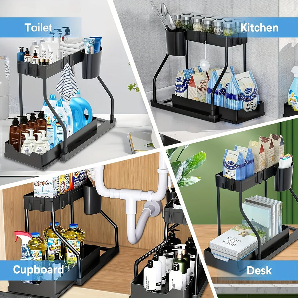 Space-Saving Pull-Out Under Sink Organizer