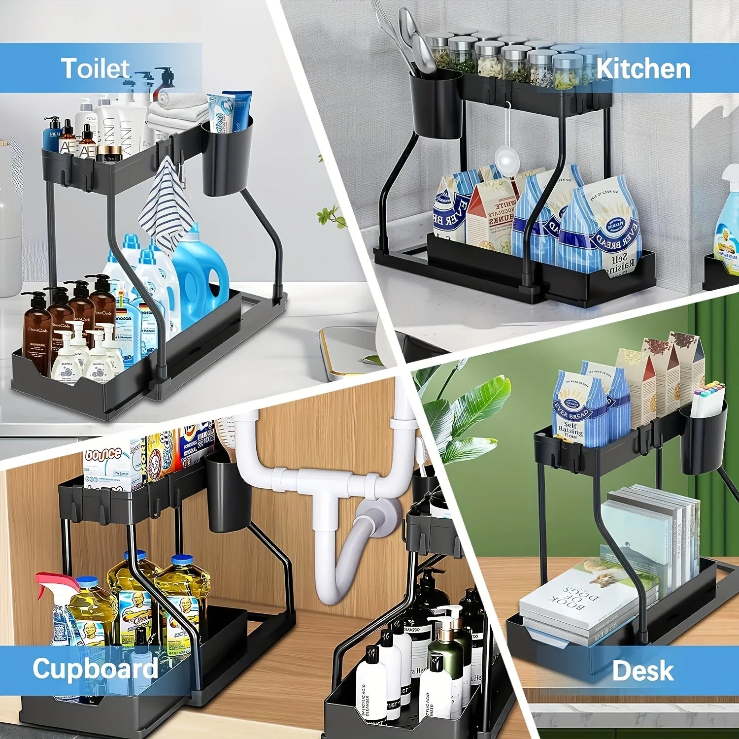 Space-Saving Pull-Out Under Sink Organizer