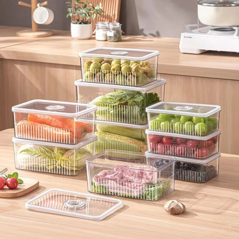 Transparent Fridge Organizer & Food Storage Container
