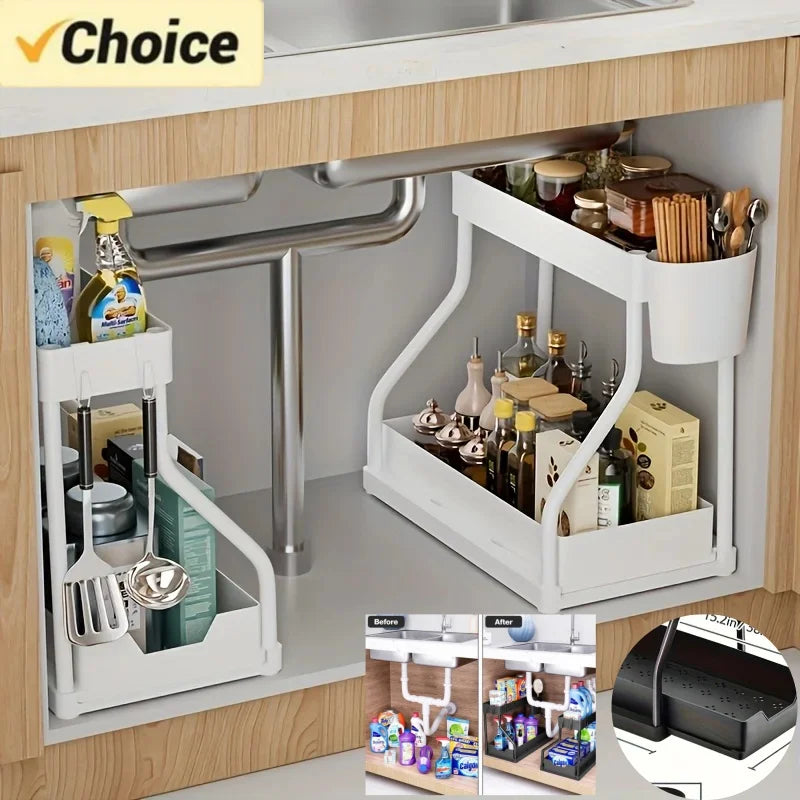 Space-Saving Pull-Out Under Sink Organizer