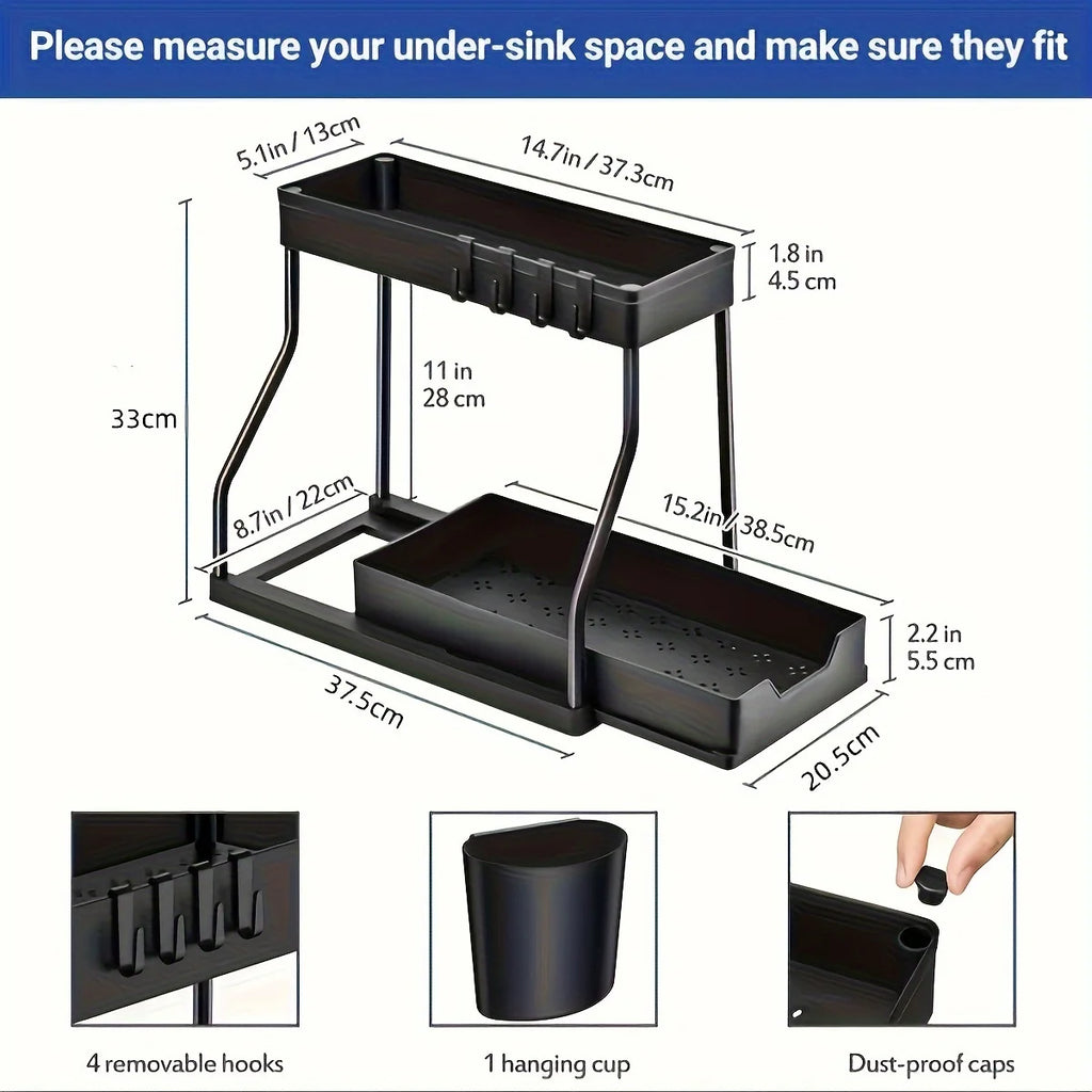Space-Saving Pull-Out Under Sink Organizer