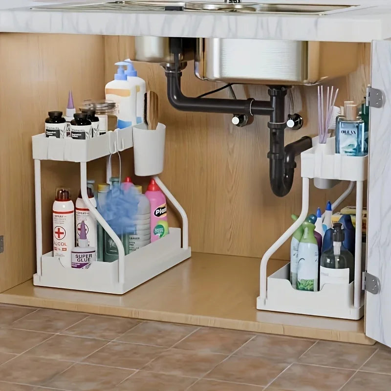 Space-Saving Pull-Out Under Sink Organizer