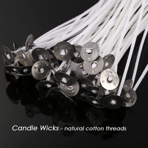 6-Inch Pre-Tabbed Cotton Candle Wicks, 100-Pack