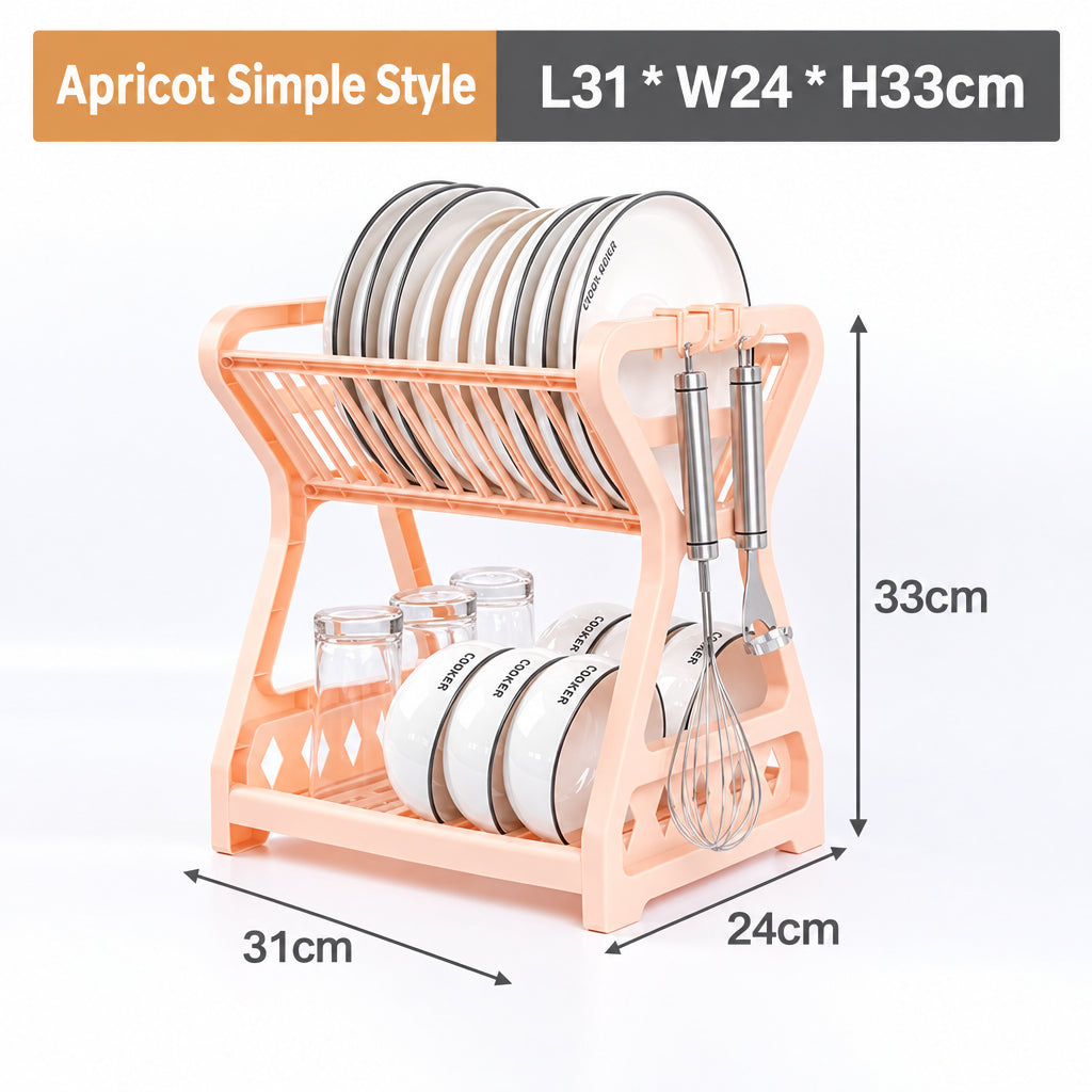 Dual-Level Kitchen Organizer Rack