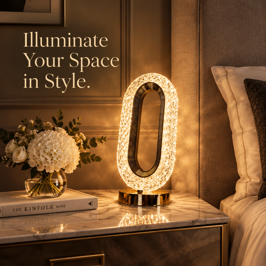 Crystal Touch Desk Lamp – Light Luxury Home Decor